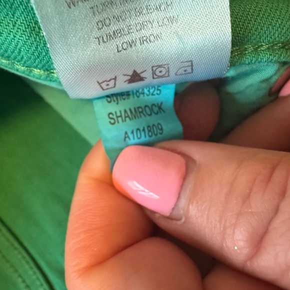 Lila Ryan size 31 mid-rise skinny ankle, teal green jeans - Picture 8 of 12